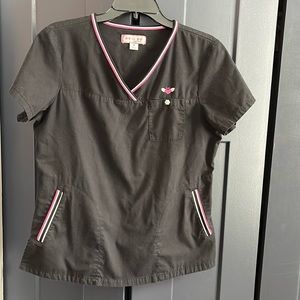 Koi Medium Black Scrub Top